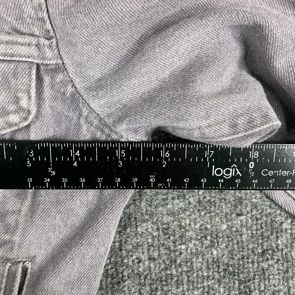 Young Lion Vintage Kids Girls Jean Jacket Size 8 Gray‎ Denim 100% Cotton